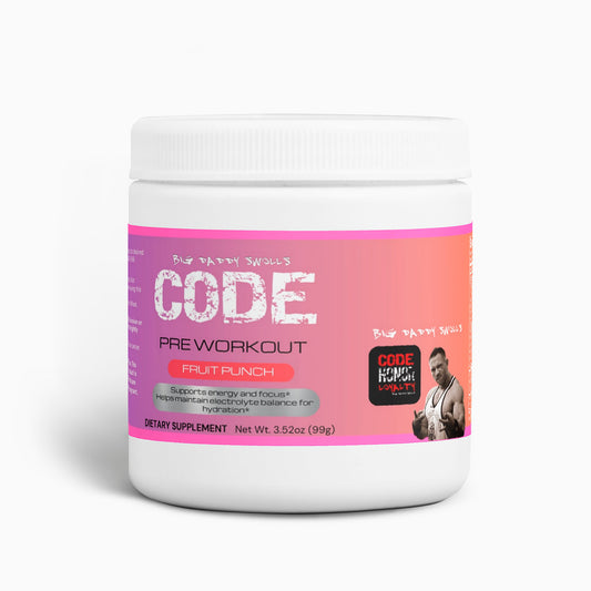 CODE Supplements - (Fruit Punch) Pre Workout Energy Powder