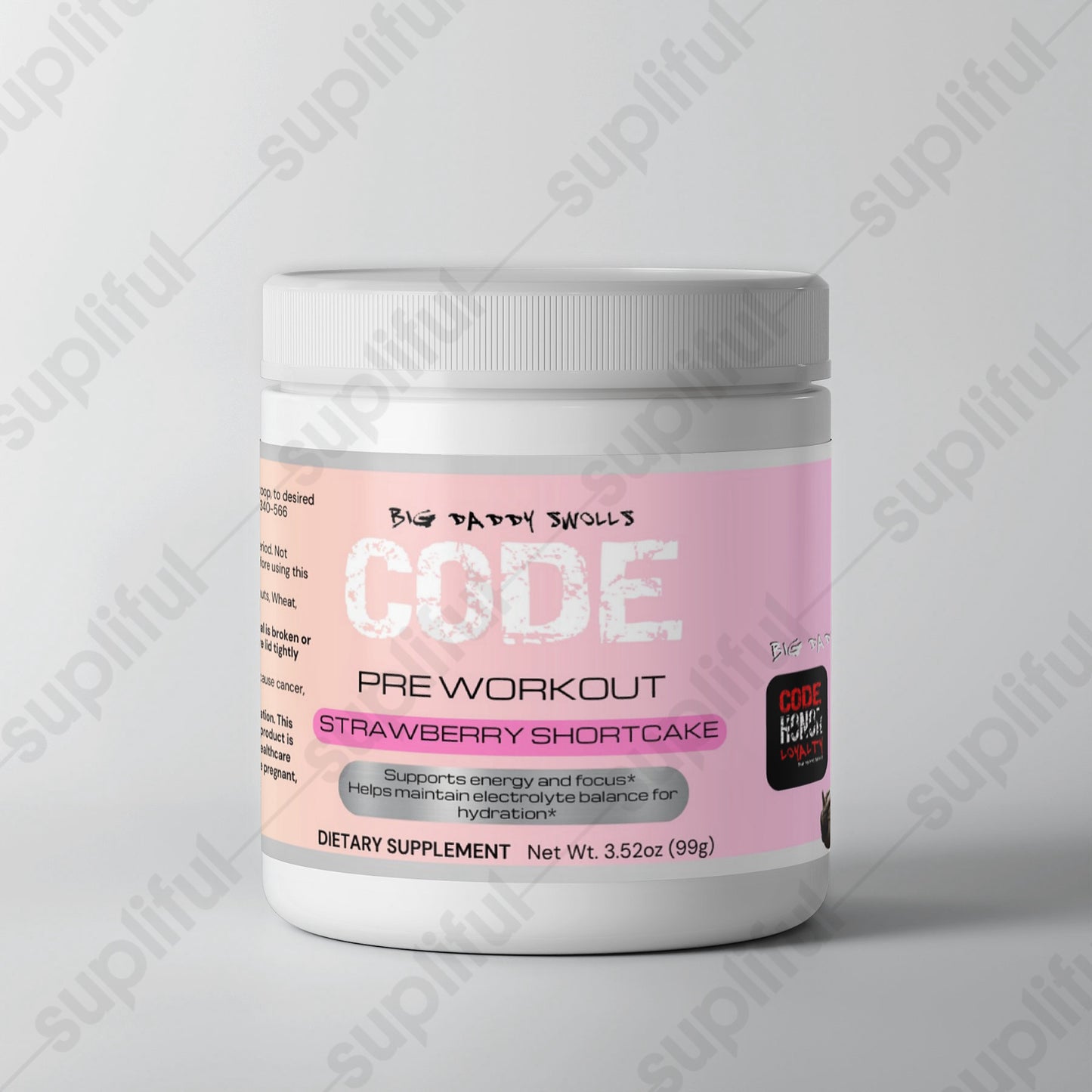 CODE Supplements - (Strawberry Shortcake) Pre Workout Energy Powder