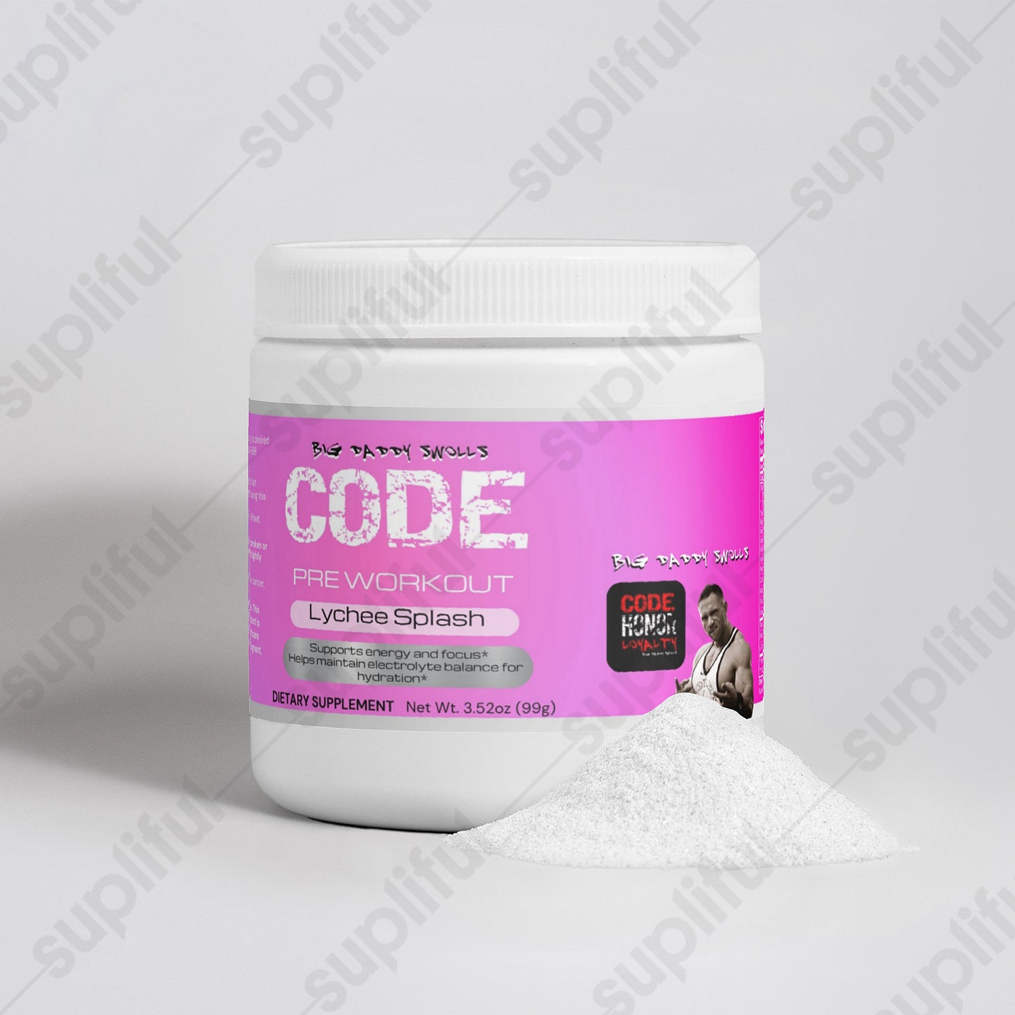 CODE Supplements - (Lychee Splash) Pre Workout Energy Powder