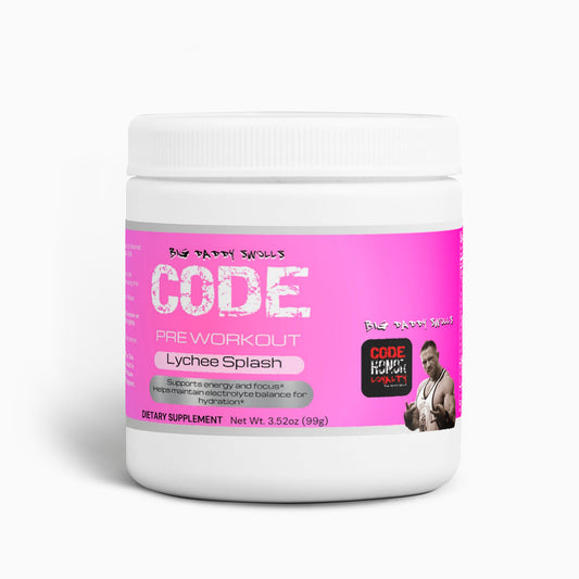 CODE Supplements - (Lychee Splash) Pre Workout Energy Powder