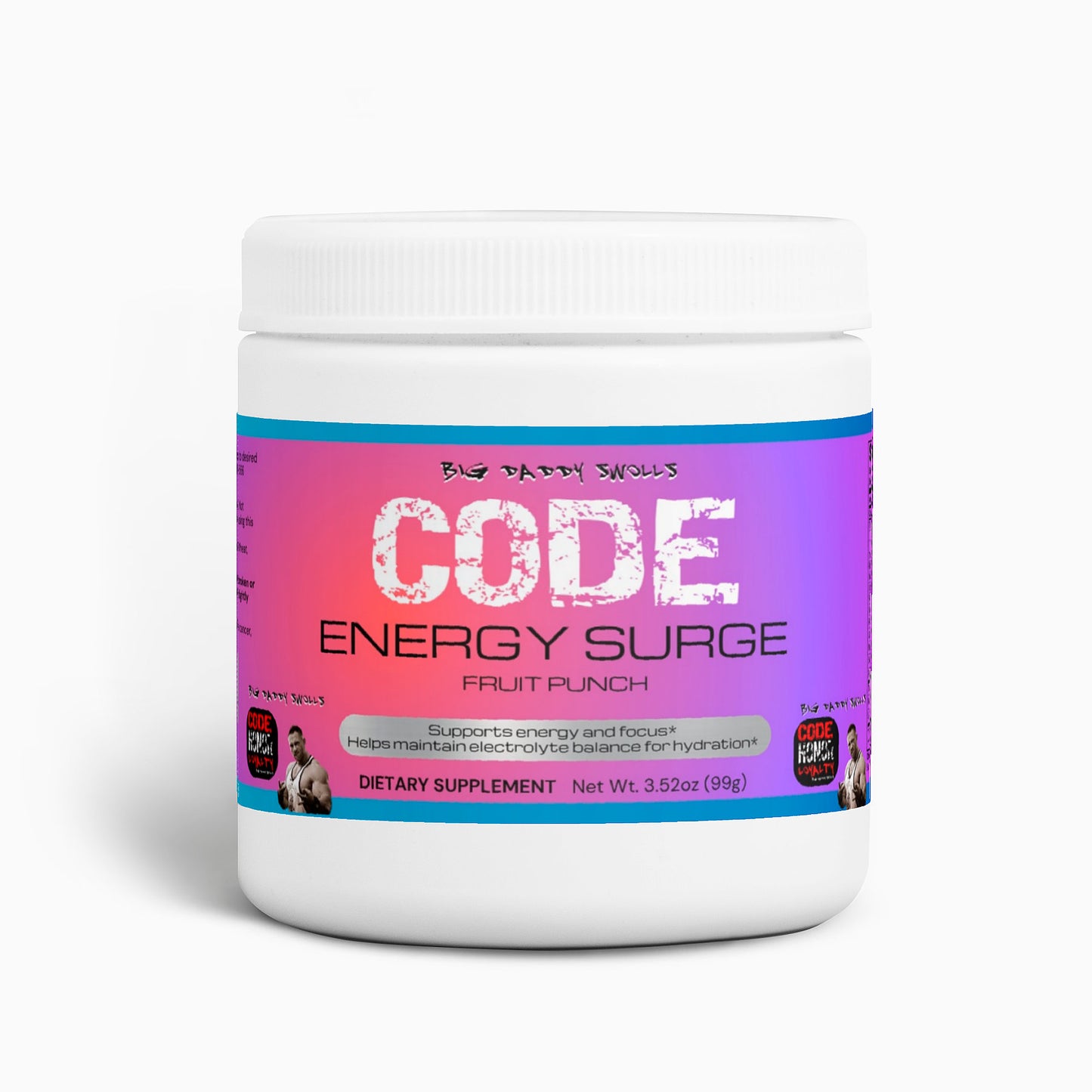 CODE Supplements - (Fruit Punch) Pre Workout Energy Powder