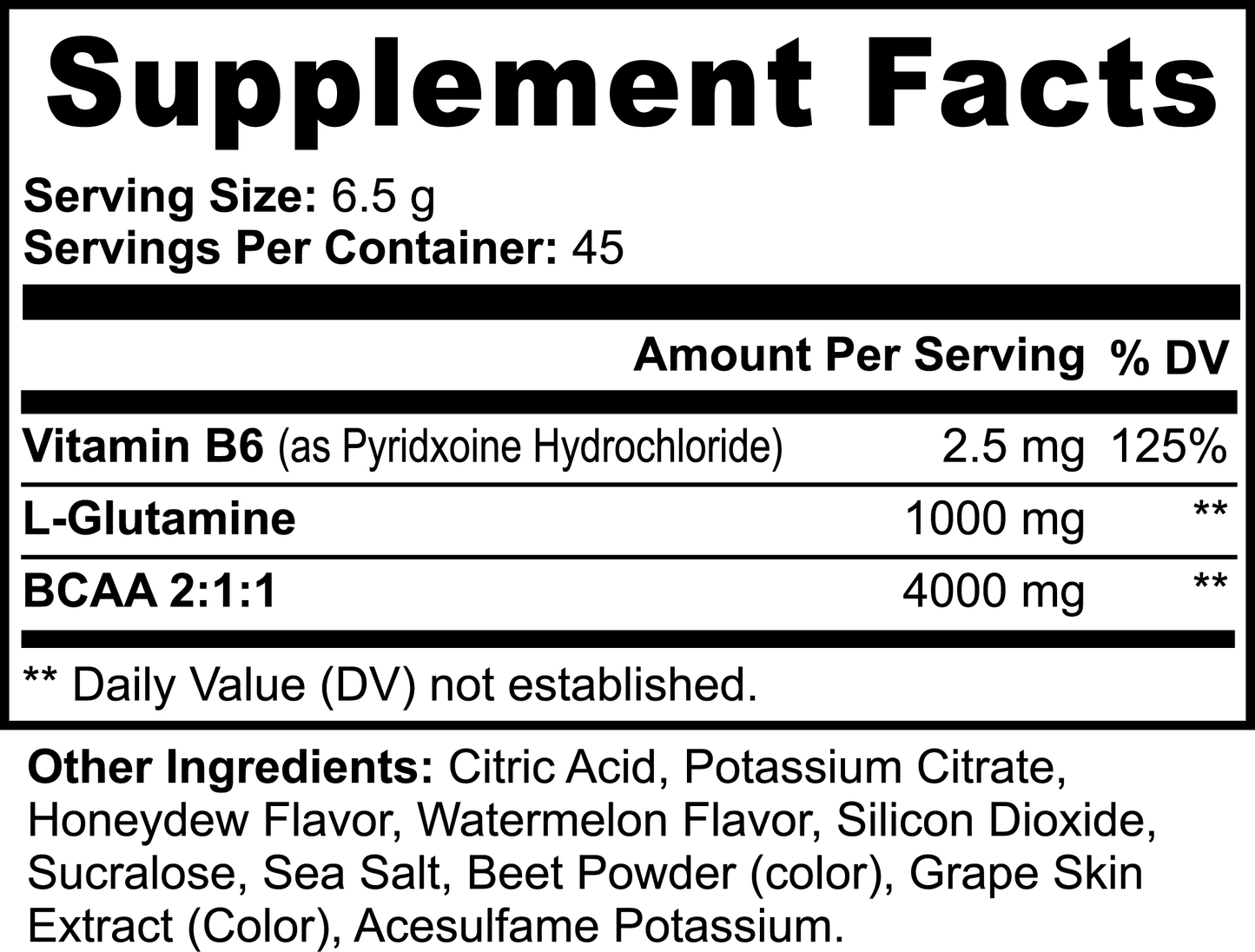 CODE Supplements - (Honeydew/Watermelon) BCAA Post Workout Powder